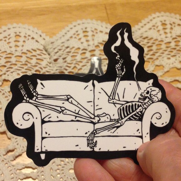 Black and white stickers, cell phone, hydroflask, high times theme - Picture 5 of 8